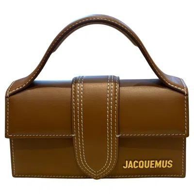 Pre-owned Jacquemus New  Bambino Mini Light Brown Calf Leather Crossbody Bag