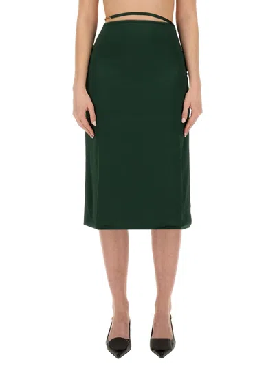 Jacquemus "night" Skirt In Green