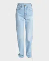 Jacquemus Nimes Droit High-rise Straight-leg Denim Pants In Blue