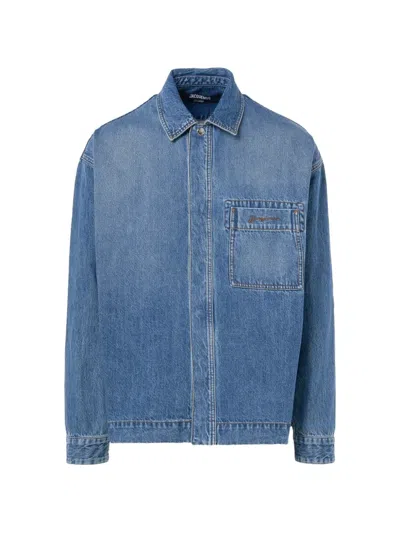Jacquemus Nimes Shirt Jacket In Blue