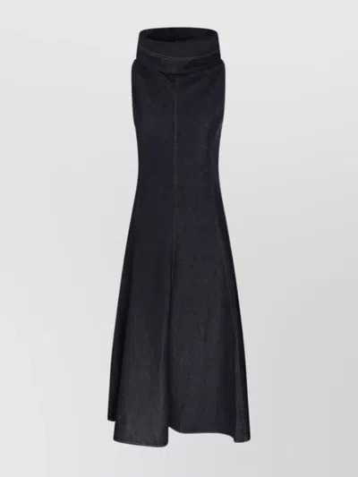 Jacquemus Nimes Triangle Flared Skirt Dress In Black