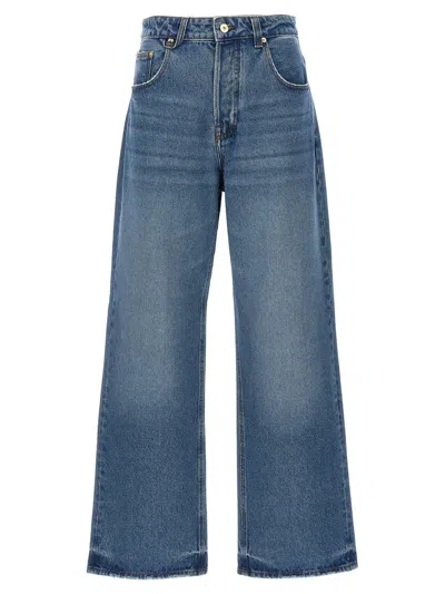 Jacquemus Nîmes Wide-leg Jeans In 33c Blue/tabac