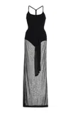 Jacquemus La Robe Maille Nodo Embellished Gown In Black