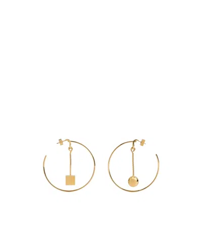 Jacquemus Nodo Hoop Earrings In Gold