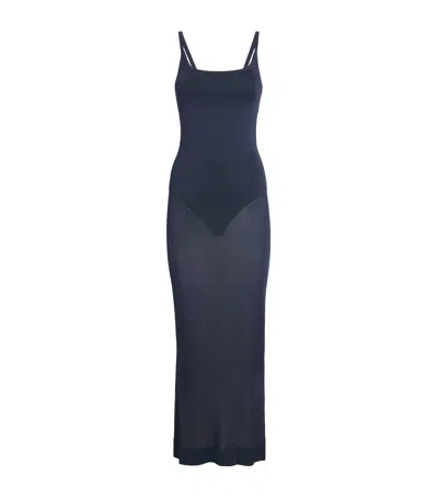 Jacquemus The Nodo Midi Dress In Blue