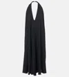 Jacquemus The Norma Draped Maxi Halter Dress In Blue