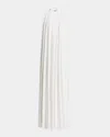 Jacquemus Norma Plunging Halter Backless Gown In White