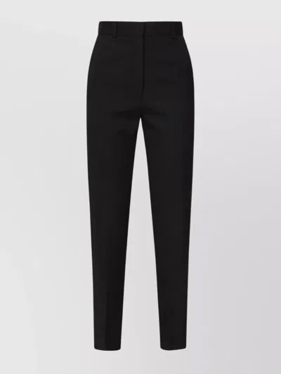 Jacquemus Virgin Wool Straight Trousers In Black