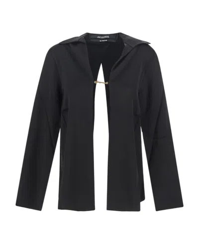 JACQUEMUS NOTTE LOGO PLAQUE BLOUSE
