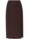 Jacquemus Woman Midi Skirt Dark Brown Size 8 Viscose In Brown