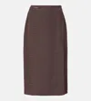 Jacquemus Woman Midi Skirt Dark Brown Size 8 Viscose In Brown