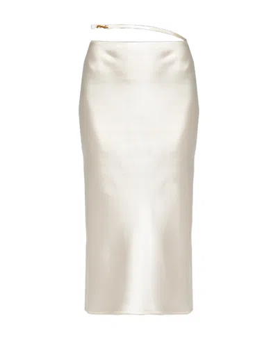 Jacquemus Emblem Skirt In Neutral