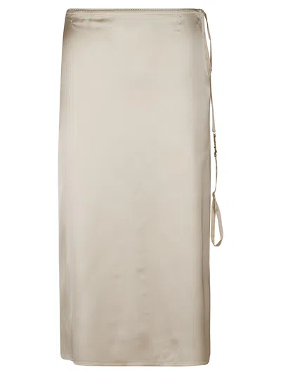 Jacquemus Emblem Skirt In Neutral