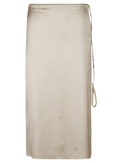 Jacquemus Emblem Skirt In Neutral