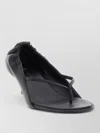 Jacquemus Leather Thong Sandals Stiletto Heel Straps In Black