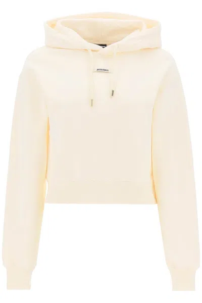 Jacquemus Nude & Neutrals Cotton Hoodie For Women In Ss24 Collection In Beige