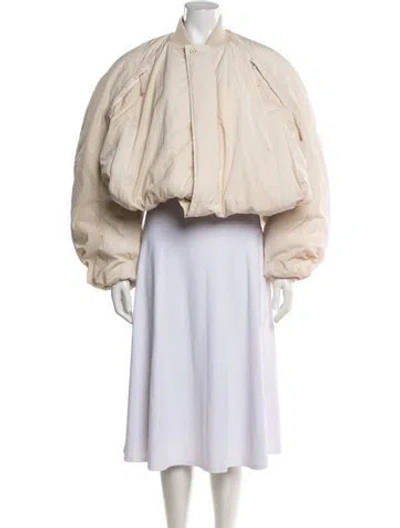 Pre-owned Jacquemus Nylon Bomber Jacket In Neutrals