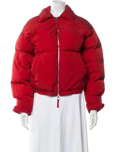 Pre-owned Jacquemus Nylon Down Jacket In Red