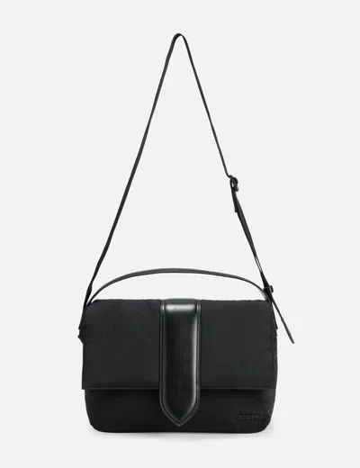 Jacquemus Nylon Messenger Bag In Black