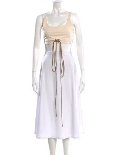 Pre-owned Jacquemus Nylon Square Neckline Crop Top W/ Tags In Neutral