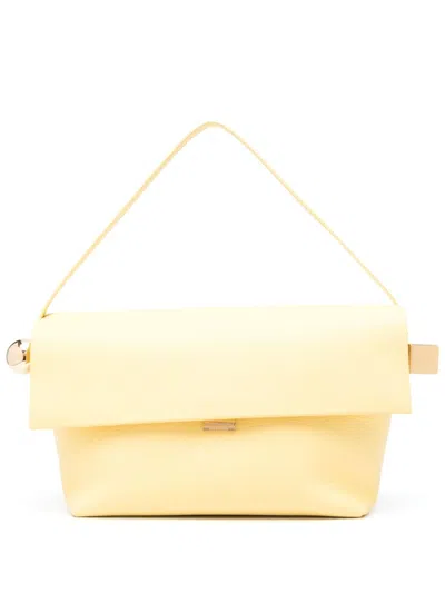 Jacquemus O Grande Rond Carré Shoulder Bag In Yellow