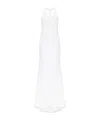 Jacquemus Womens White Marcel Scoop-neck Stretch-woven Maxi Dress In Gray