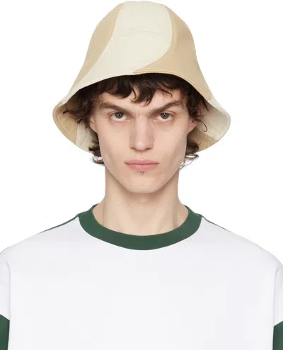 Jacquemus Off-white & Beige La Croisière 'the Gelato' Bucket Hat In 15c Beige / Off-whit