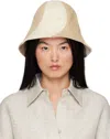 Jacquemus Off-white & Beige La Croisière 'the Gelato' Bucket Hat In 15c Beige/off-white