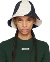 Jacquemus Bob Hat Gelato In Navy And White Canvas In 1hl Navy / Off-white