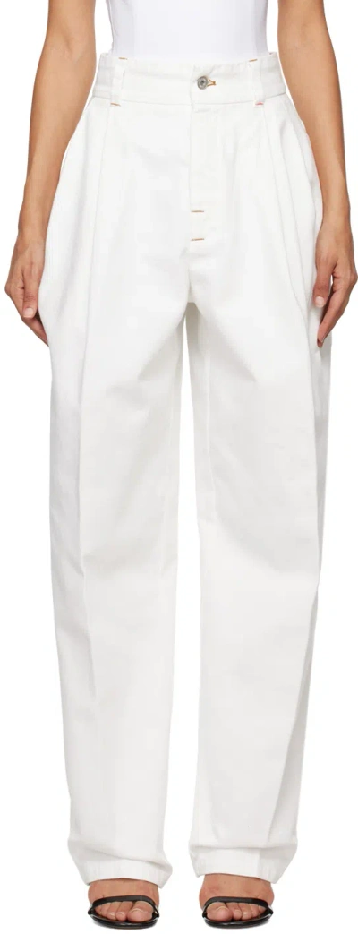 Jacquemus Le De-nimes Curzio Straight Leg Jeans In White