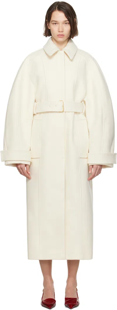 Jacquemus The Bari Trench Coat In Cream
