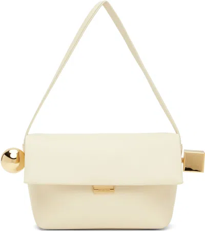 Jacquemus Off-white La Casa 'le Rond Carré' Bag In 115 Light Ivory