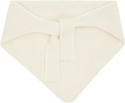 Jacquemus Off-white La Casa 'the Gros Grain' Shawl Scarf In Gold