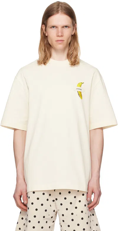 Jacquemus Off-white La Croisière 'the Banane' T-shirt In Neutral