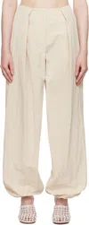 Jacquemus Womens Le Pantalon Calisson Pleated Woven Trousers Off-white