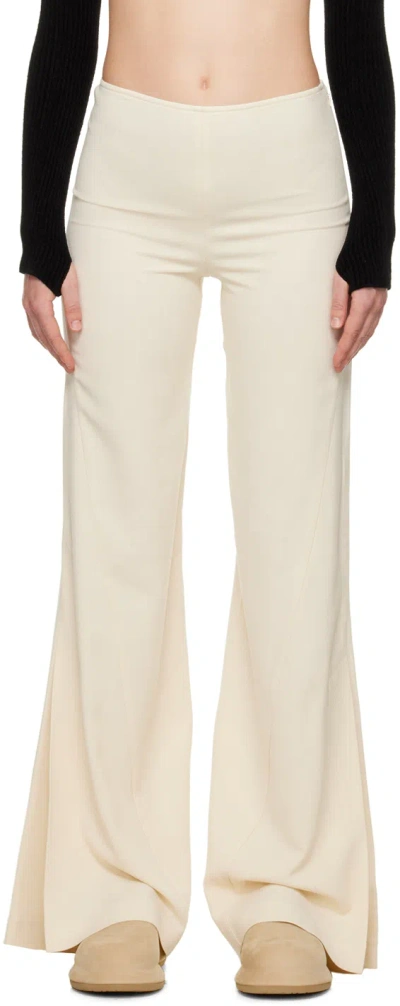Jacquemus Off-white 'le Pantalon Soffio' Trousers In 110 Off-white