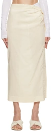 Jacquemus Off-white Le Papier 'la Jupe Draggiu' Maxi Skirt In 110 Off-white