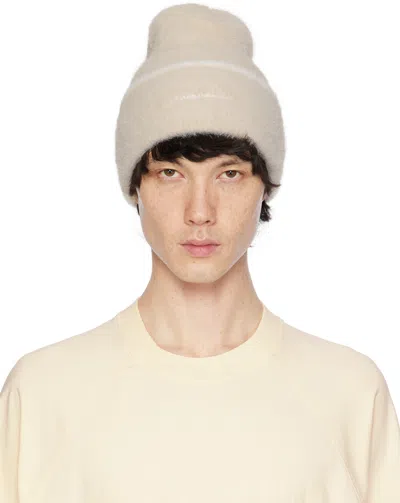 Jacquemus Off-white Le Papier 'le Bonnet Neve' Beanie In 110 Off-white