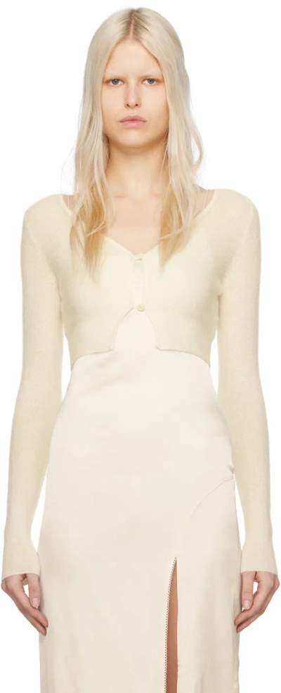 Jacquemus Off-white Le Papier 'le Cardigan Alzou' Cardigan In 110 Off-white