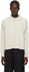 Jacquemus Off-white Le Papier 'le Polo Neve' Polo In 110 Off-white
