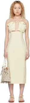 Jacquemus La Robe Bikini Strapless Midi Dress In 120 Ivory