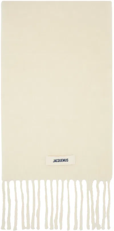 Jacquemus Carro Scarf In Off-white