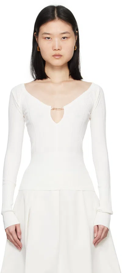 JACQUEMUS OFF-WHITE LES CLASSIQUES 'LE HAUT PRALÙ' SWEATER