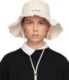 Jacquemus Off-white Les Classiques 'the Artichaut' Bucket Hat In White