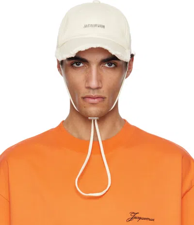 Jacquemus Off-white Les Classiques 'the Artichaut' Cap In 110 Off-white