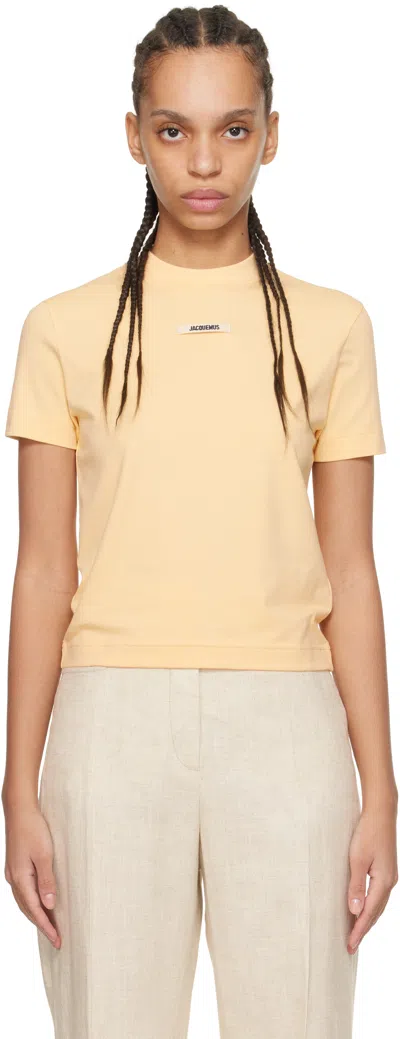 Jacquemus Le T-shirt Gros-grain T-shirt In Neutral