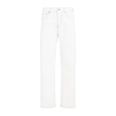Jacquemus Off White Regenerative Cotton Le De Nimes Droit Jeans