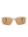 Jacquemus The Croisiere Sunglasses In Off White