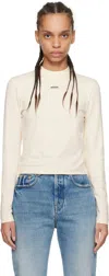 Jacquemus Sweatshirt With Application In 130 Light Beige