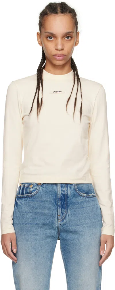 Jacquemus Le Sweatshirt Gros Grain In Light Beige
